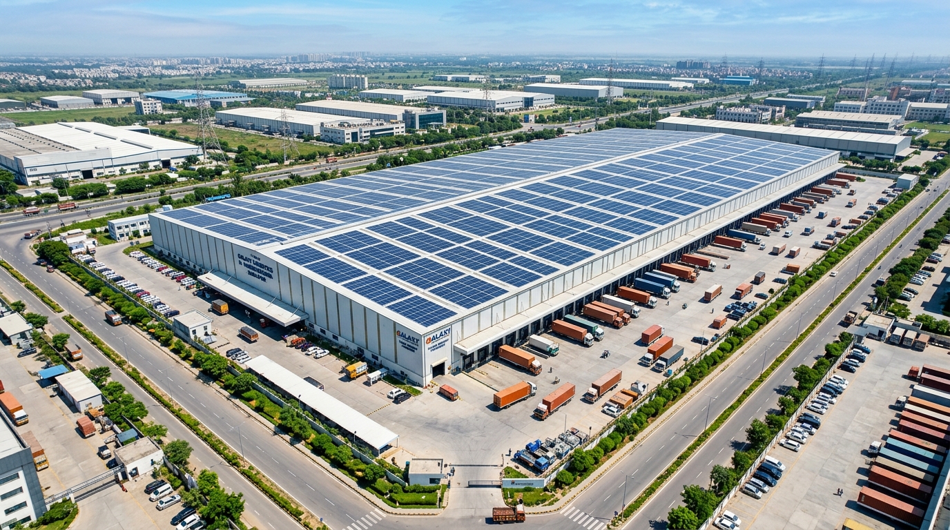 Industrial Solar Power Plant on Warehouse in Surajpur Greater Noida