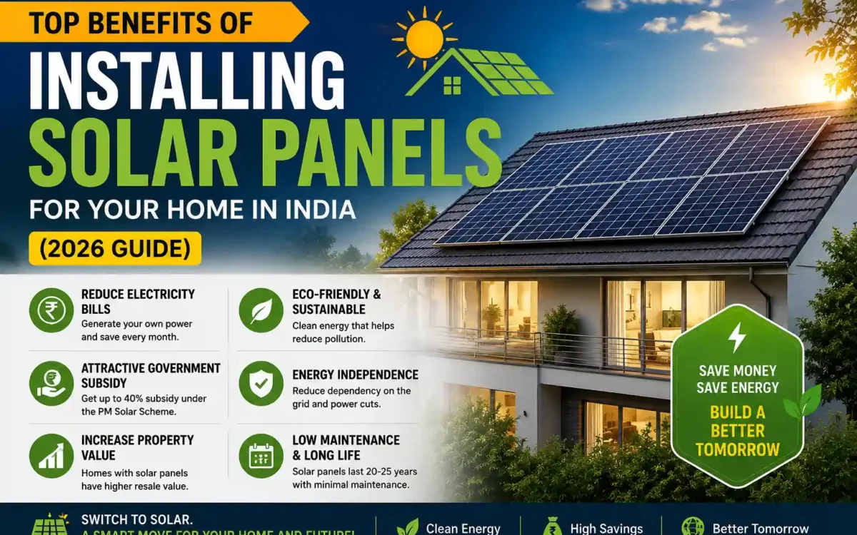 Top Benefits of Installing Solar Panels for Your Home in India (2026 Guide)